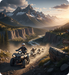 ATV quadbike mountain tour